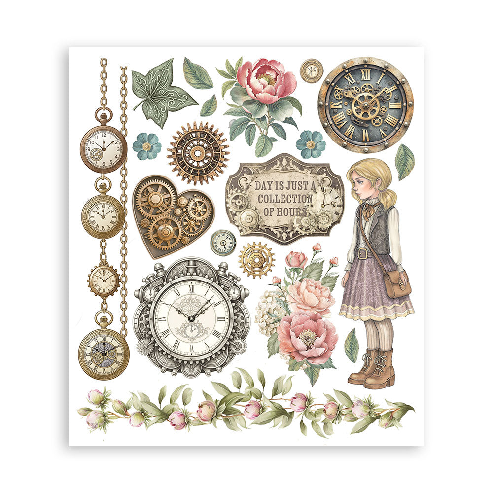 Stamperia Gardens of Time Rub-On 20.5x23cm (DFLRBXG04)