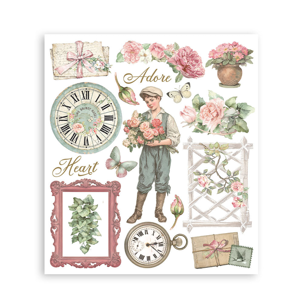 Stamperia House of Roses Rub-On 20.5x23cm (DFLRBXG06)