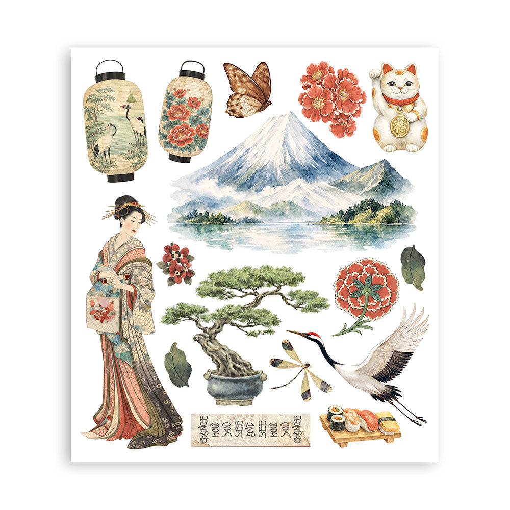 Stamperia Oriental Garden Rub-On 20.5x23cm Assortment (6pcs) (DFLRBXG11)