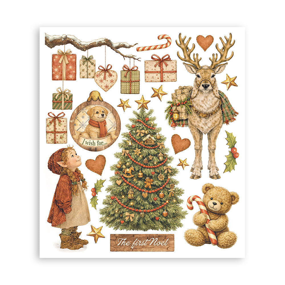 Stamperia Silent Night Rub-On 20.5 x 23cm Assortment, 6 Pieces - DFLRBXG12
