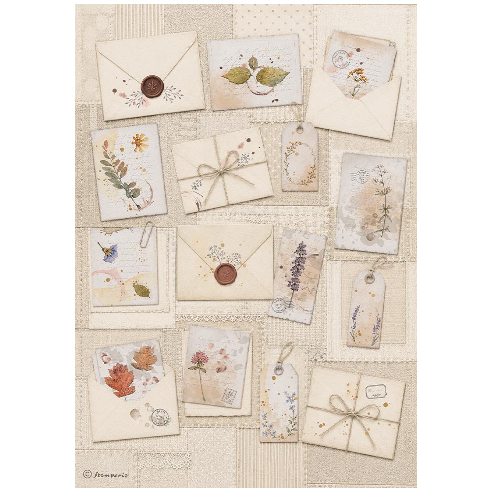 Stamperia Flowers and Poems A4 Rice Paper Selection (6pcs) - DFSA4XFP