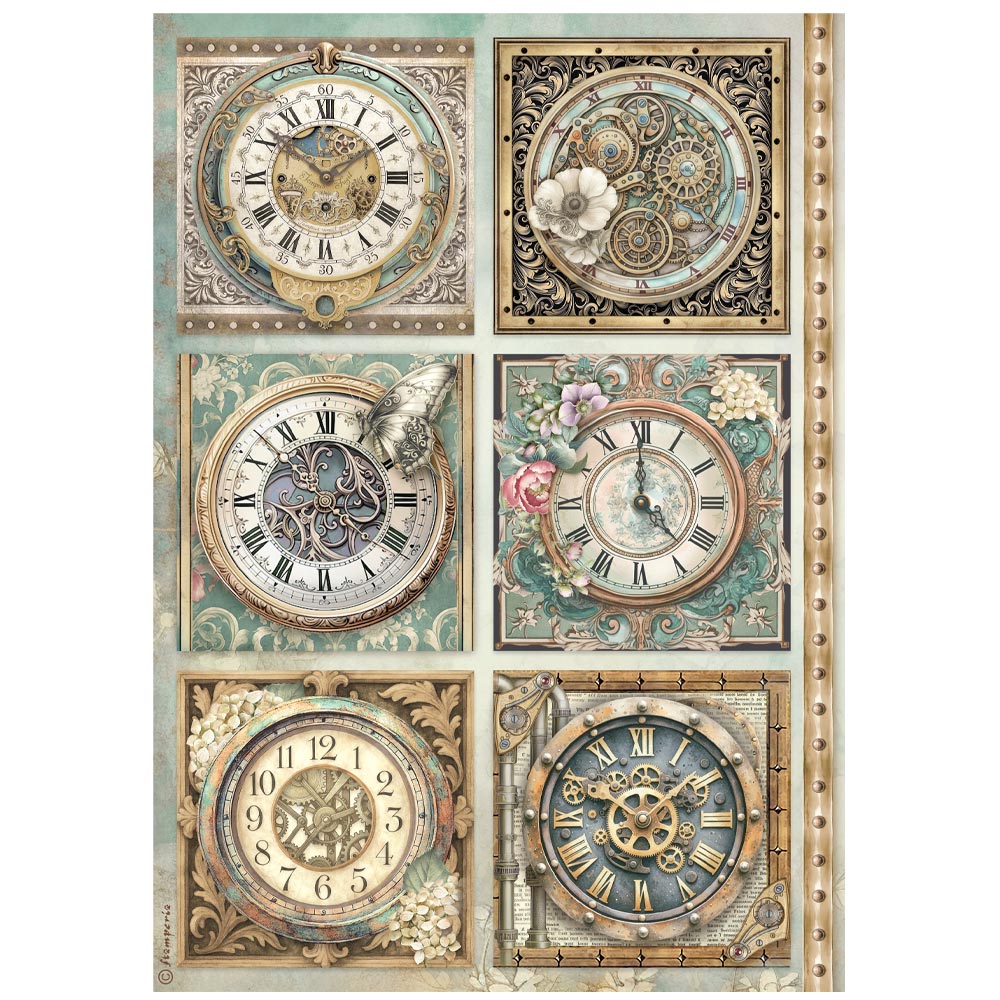 Stamperia Gardens of Time A4 Rice Paper (DFSA4XTM)