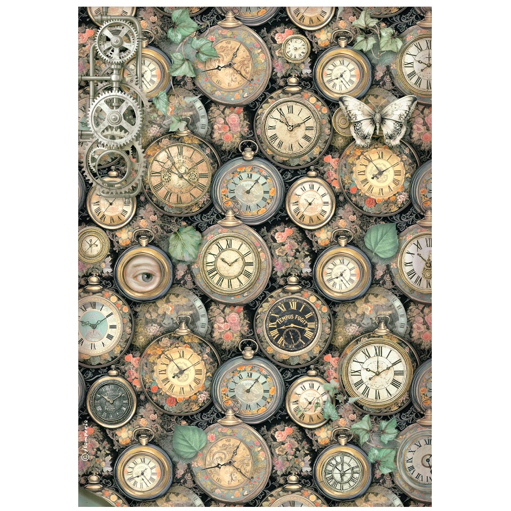 Stamperia Gardens of Time A4 Rice Paper (DFSA4XTM)