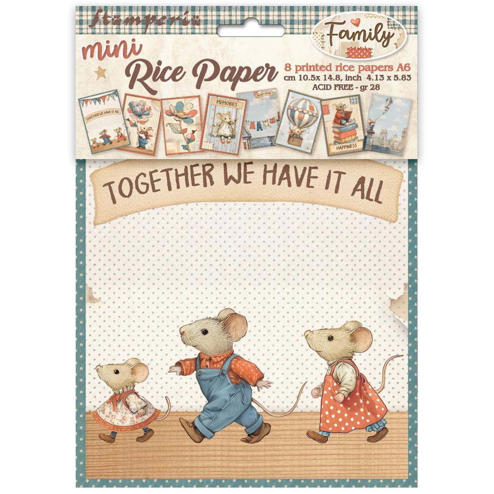 Stamperia Family A6 Mini Rice Paper (DFSA6X03)