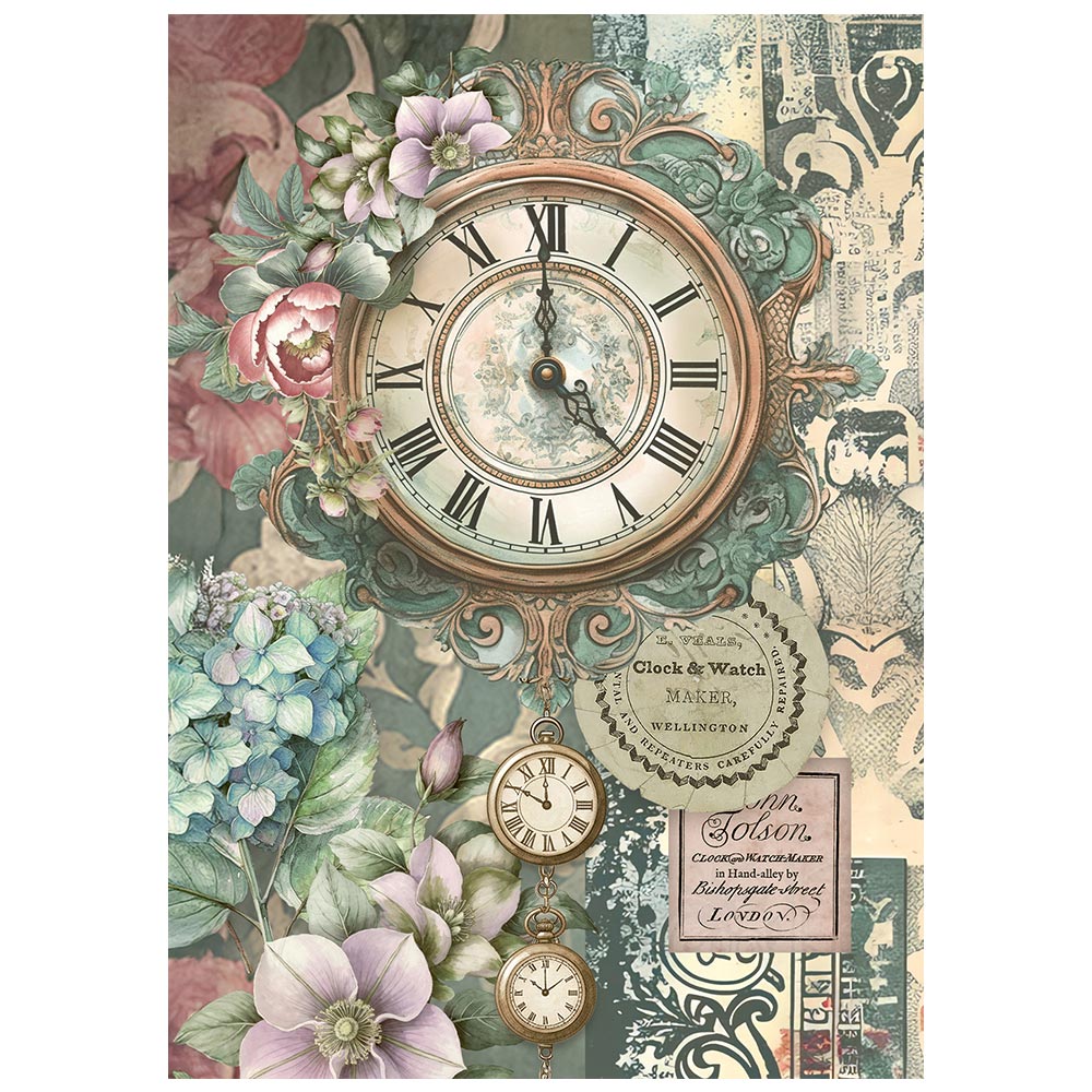 Stamperia Gardens of Time A6 Mini Rice Paper (DFSA6X05)