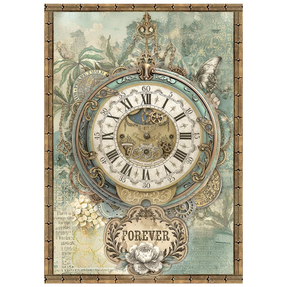 Stamperia Gardens of Time A6 Mini Rice Paper (DFSA6X05)