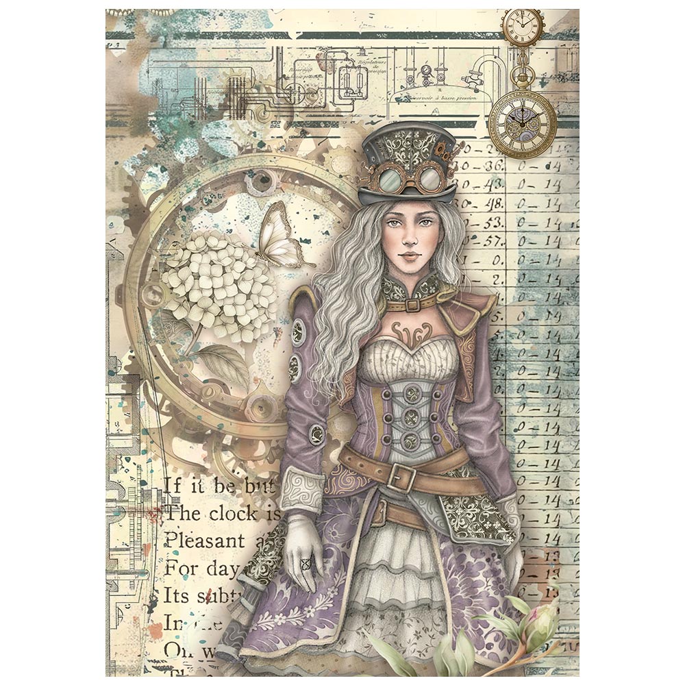 Stamperia Gardens of Time A6 Mini Rice Paper (DFSA6X05)