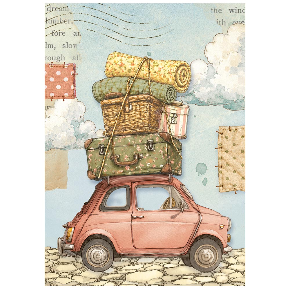 Stamperia Cozy Family A6 Mini Rice Paper Selection (8pcs) - DFSA6X14