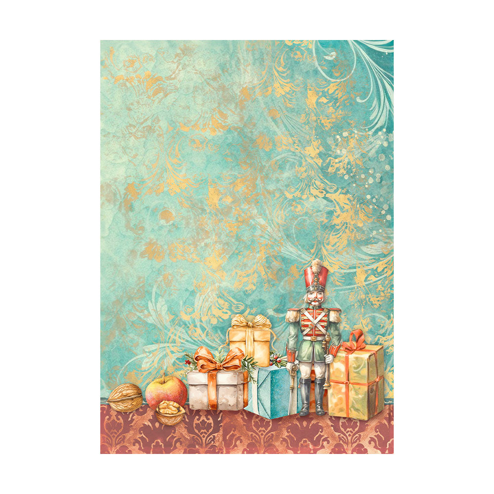 Stamperia Selection 8 Rice paper A6 backgrounds - The Nutcracker DFSAK6027
