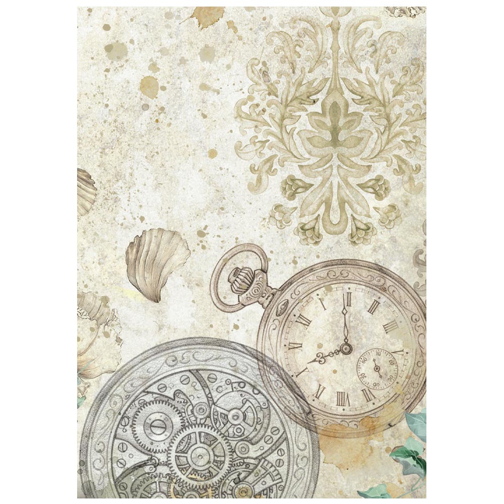 Stamperia Gardens of Time A6 Rice Paper Backgrounds (DFSAK6053)