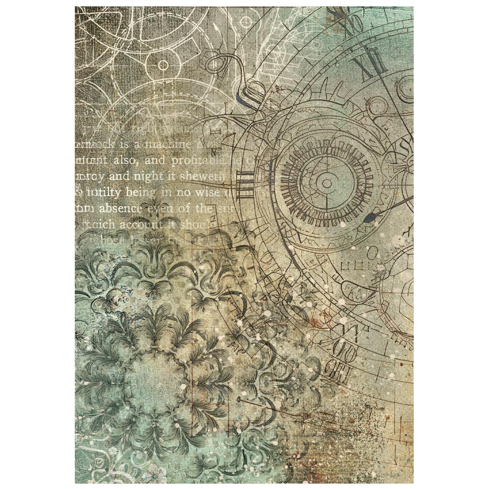 Stamperia Gardens of Time A6 Rice Paper Backgrounds (DFSAK6053)