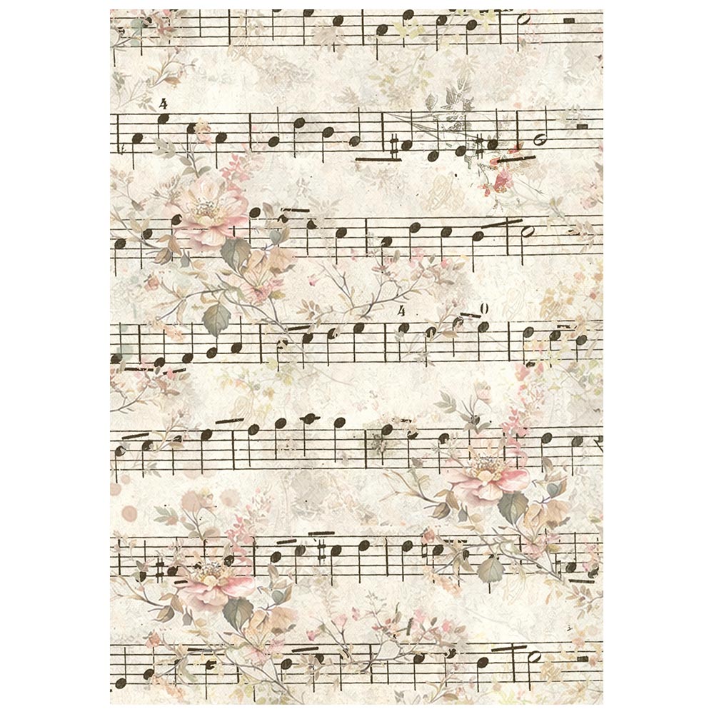 Stamperia Symphony A6 Rice Paper Backgrounds Selection (8pcs) by Sara Alcobendas (DFSAK6055)