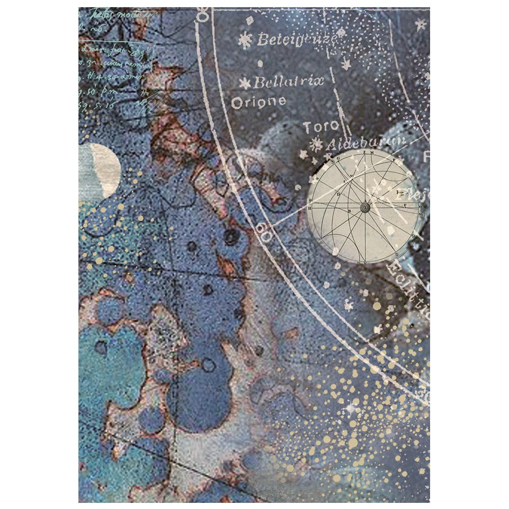 Stamperia Cosmos A6 Rice Paper Backgrounds Selection (8pcs) by Cristina Radovan - DFSAK6060