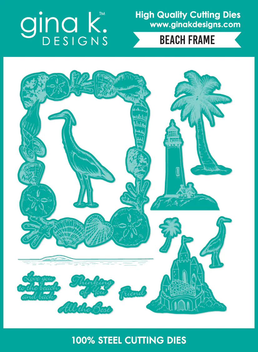 Gina K Design Bundle - Beach Frame (MM153) & Die Bundle