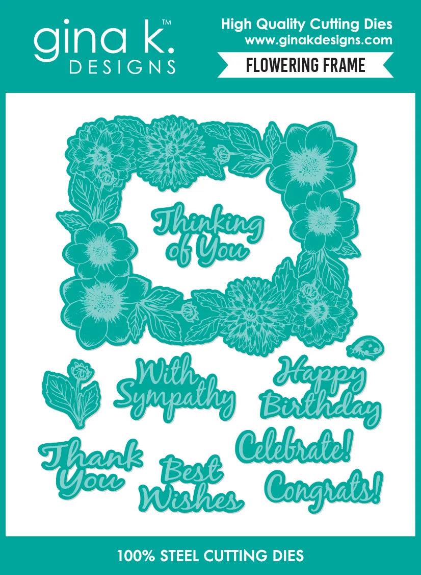 Gina K Designs Bundle - Flowering Frame Stamp & Die