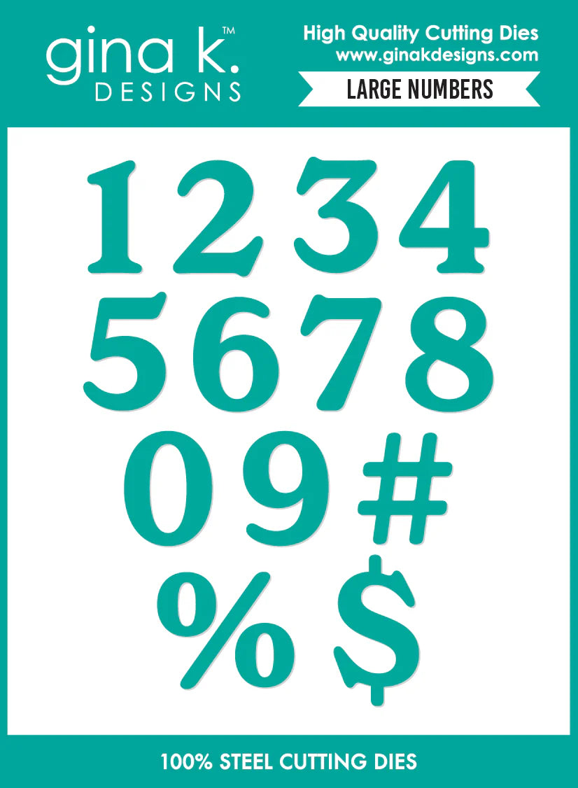 Gina K Design DIE – Large Numbers