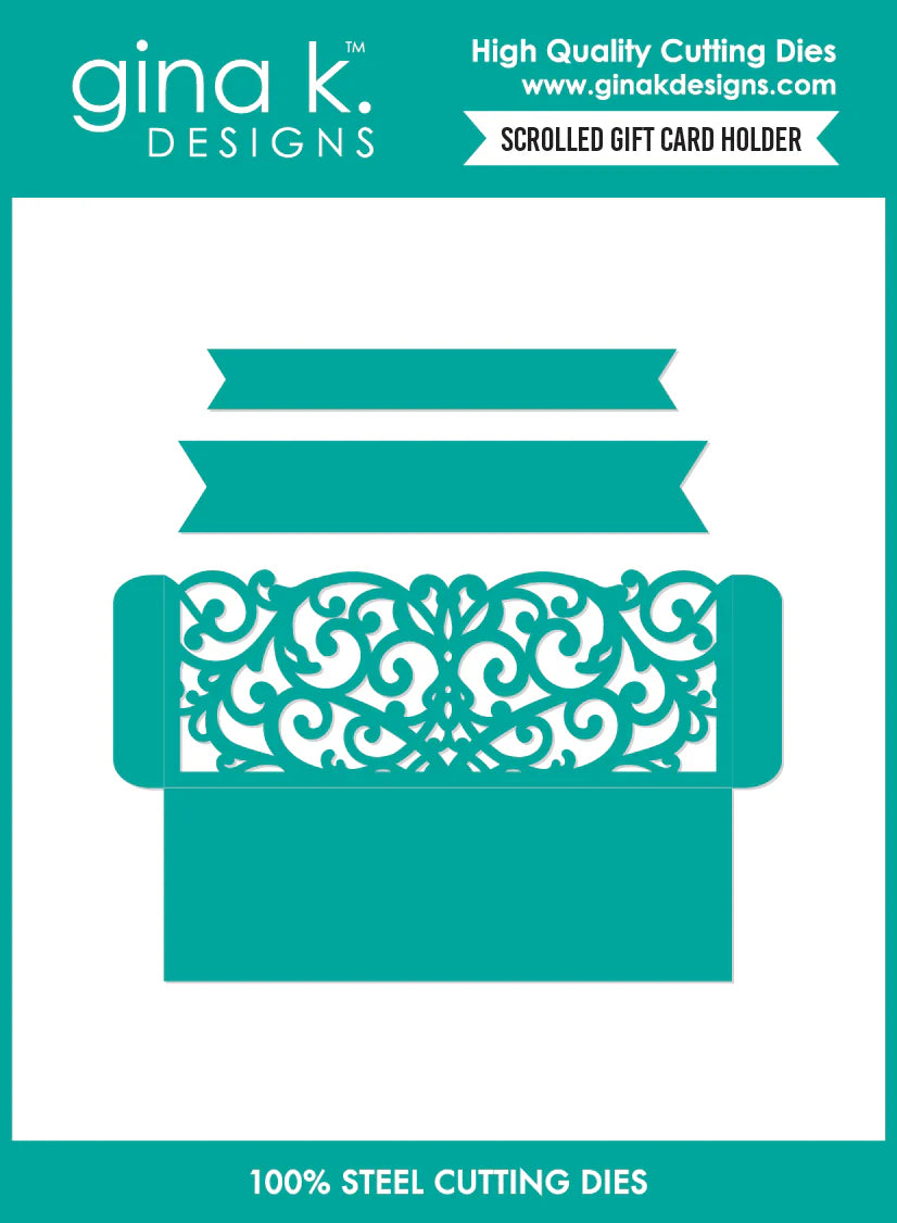 Gina K Designs DIE- Scrolled Gift Card Holder