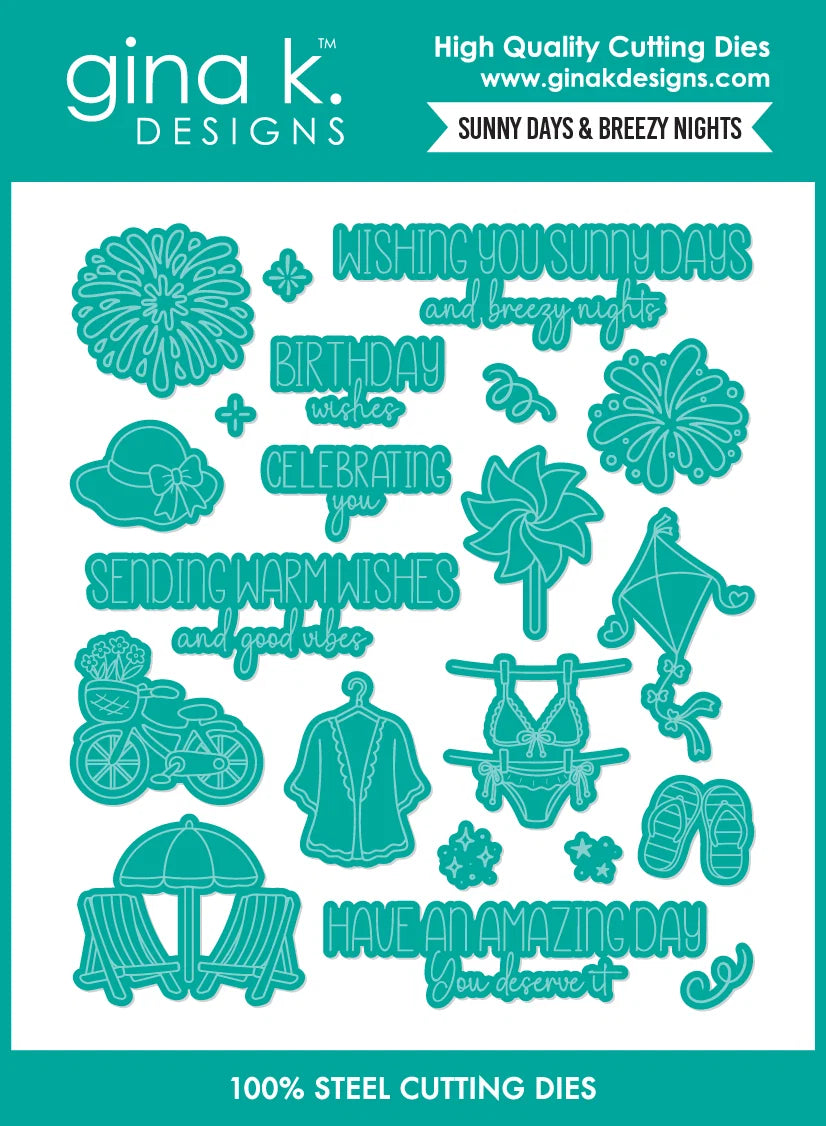Gina K Designs Bundle - Sunny Days and Breezy Nights Stamp & Die