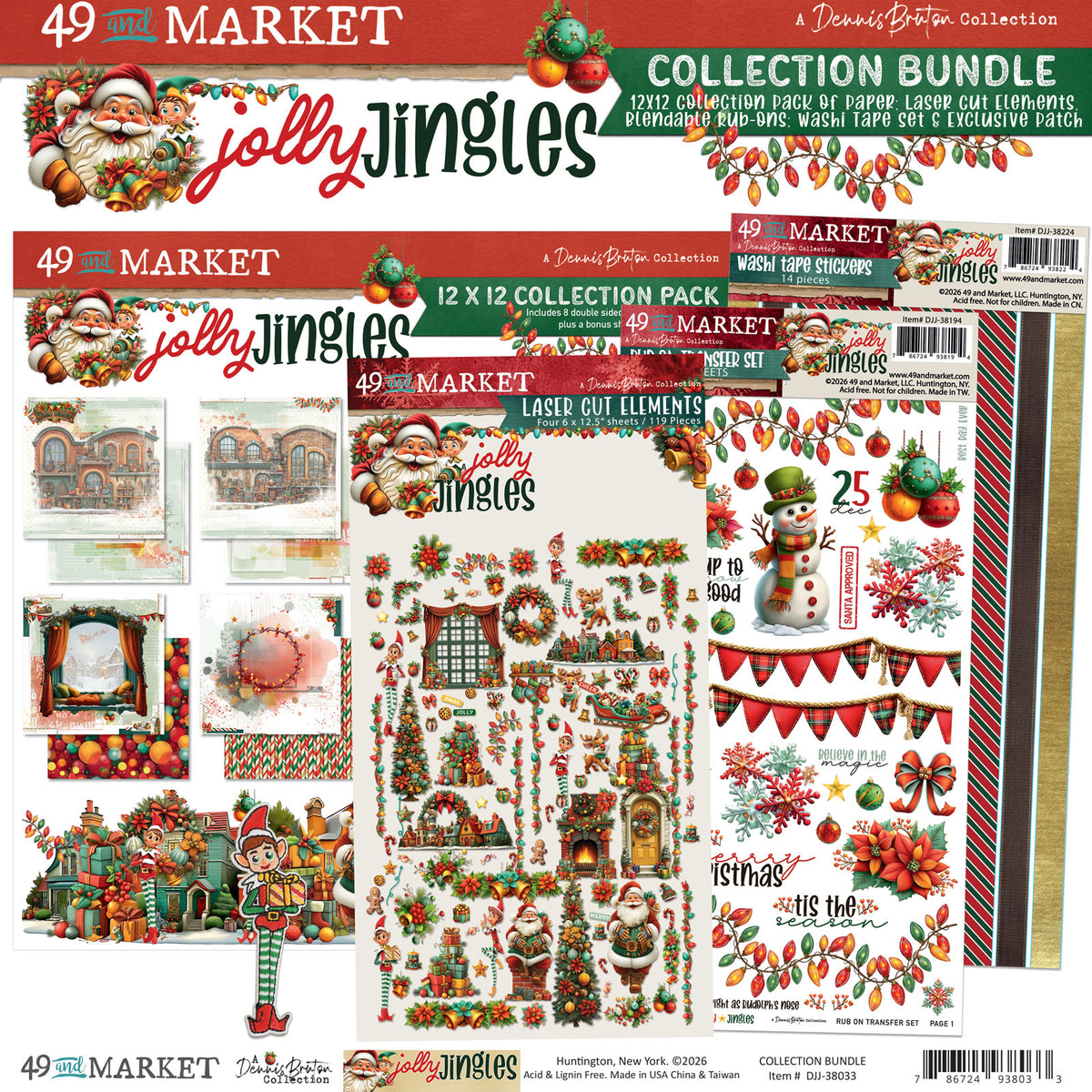 49 & Market Jolly Jingles Bundle Collection w/Patch - DJJ-38033
