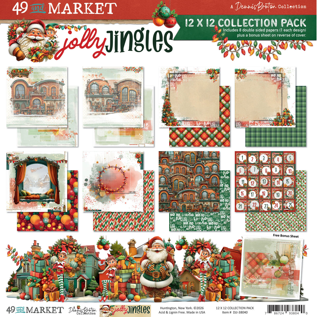 49 & Market Jolly Jingles 12x12 Collection Pack - DJJ-38040