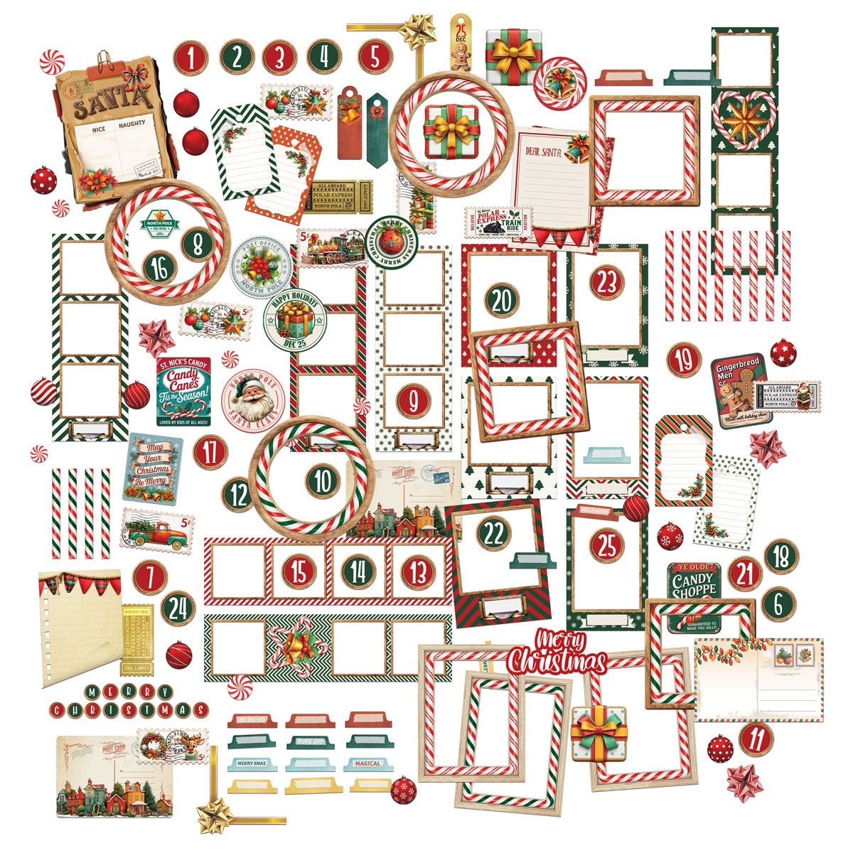 49 & Market Jolly Jingles Ephemera Set - DJJ-38217