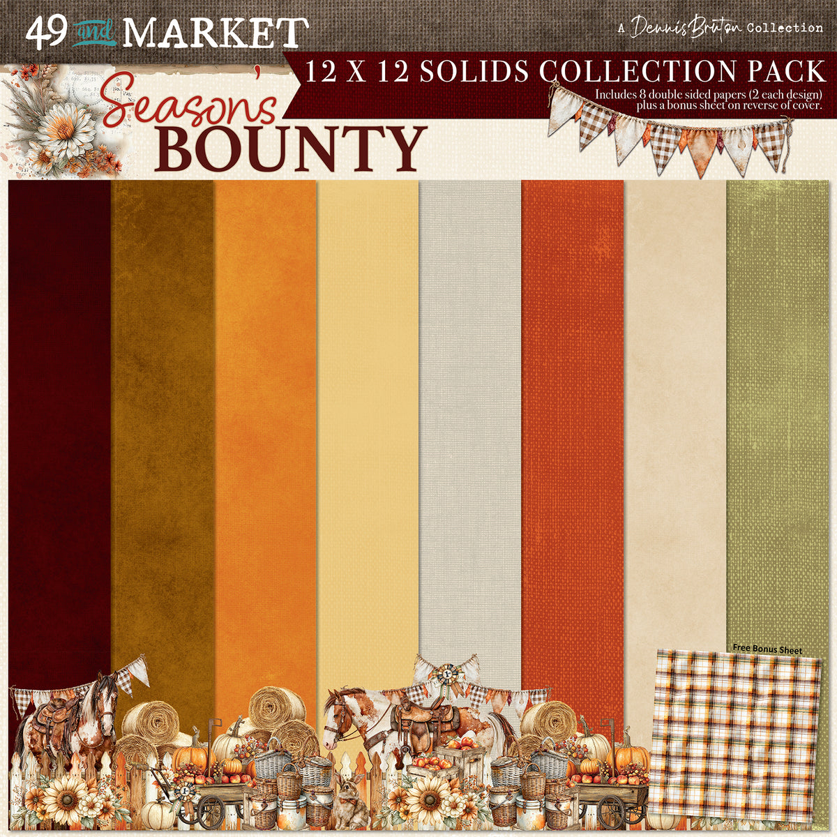 49 & Market Season's Bounty 12x12 Solids Collection Pack - DSB-38514