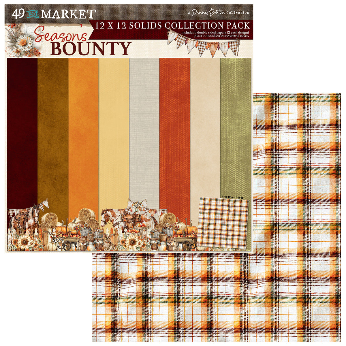 49 & Market Season's Bounty 12x12 Solids Collection Pack - DSB-38514