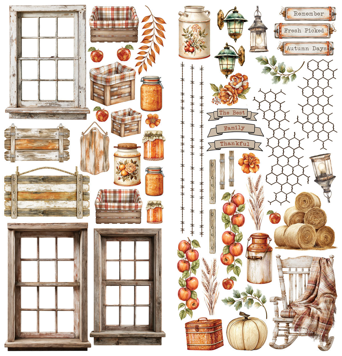 49 & Market Season's Bounty Laser Cut Elements - DSB-38675