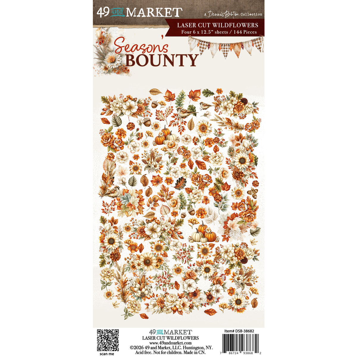 49 & Market Season's Bounty Laser Cut Wildflowers - DSB-38682