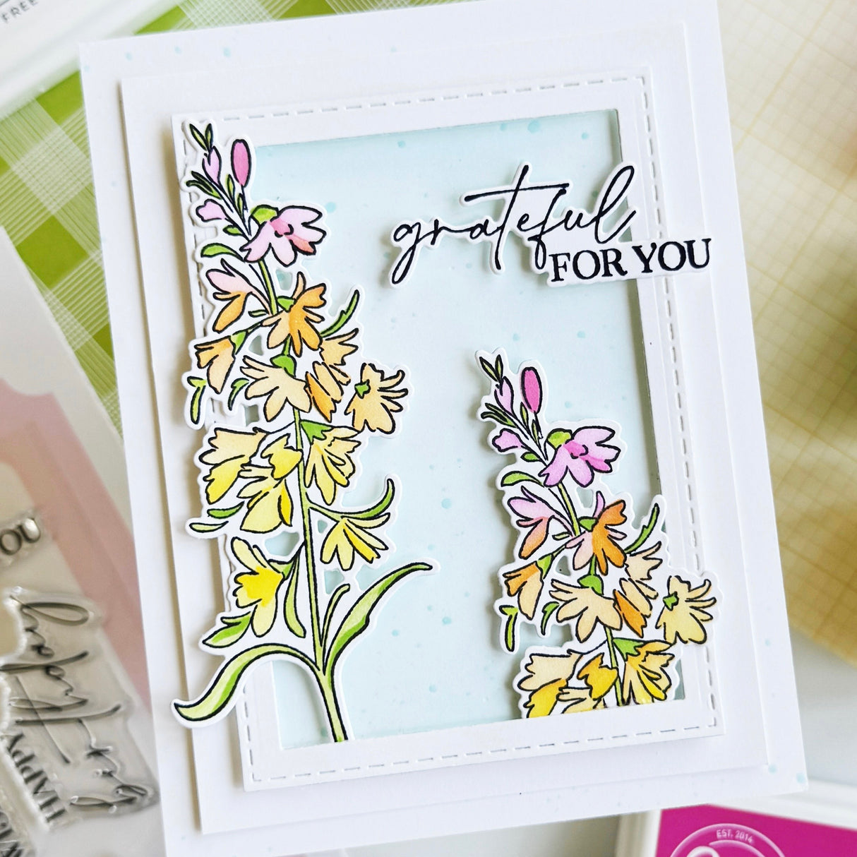 Pinkfresh Studio Cardinal Kiss Stamp / Die/ Stencil Bundle