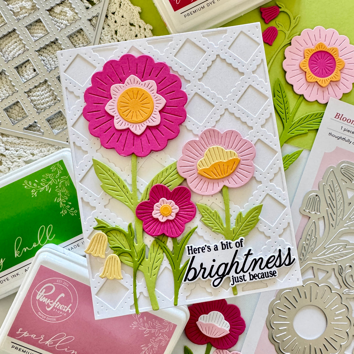 Pinkfresh Studio Bloomsmith Florals Stencil & Die Bundle