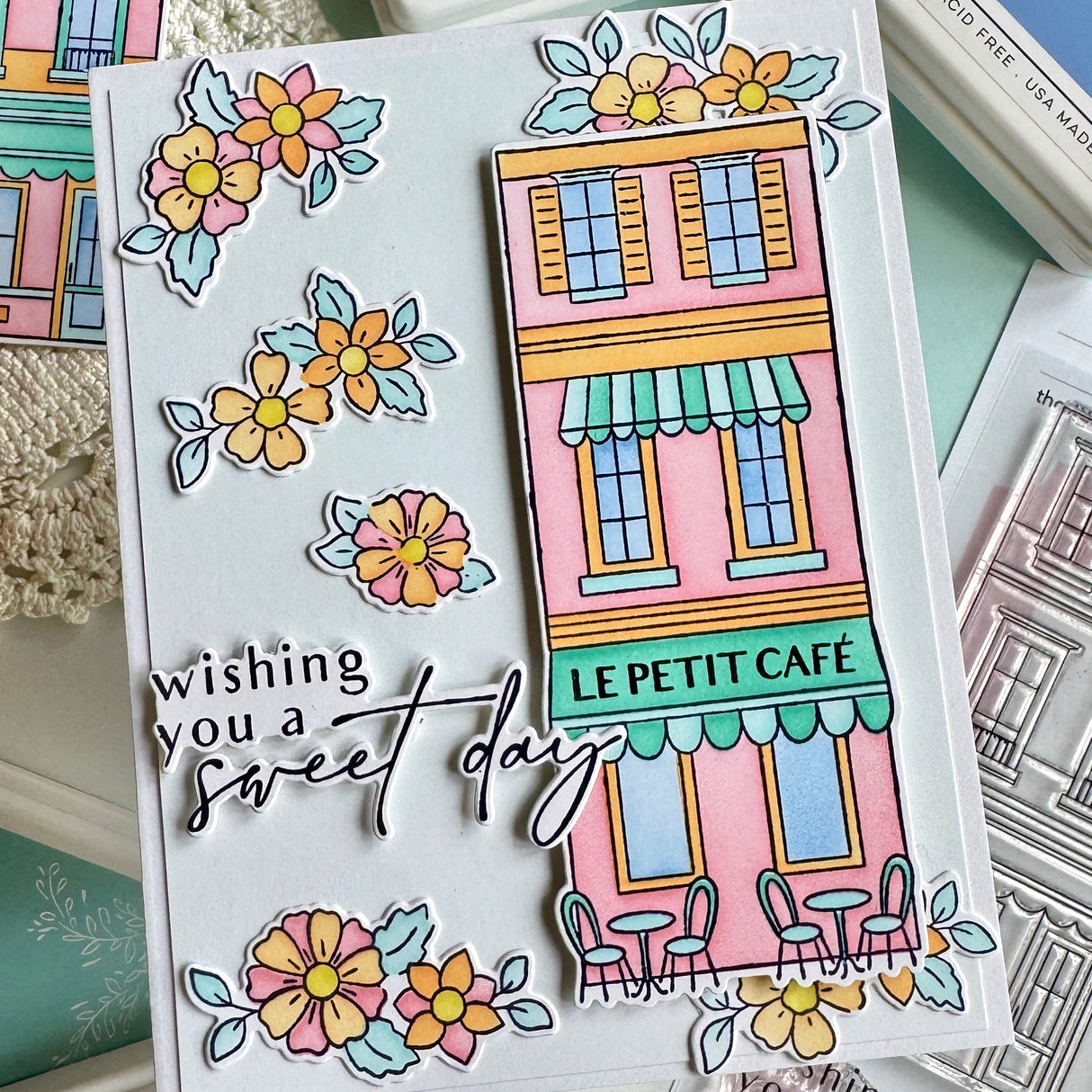 Pinkfresh Studio Darling District Stamp, Die & Stencil Bundle