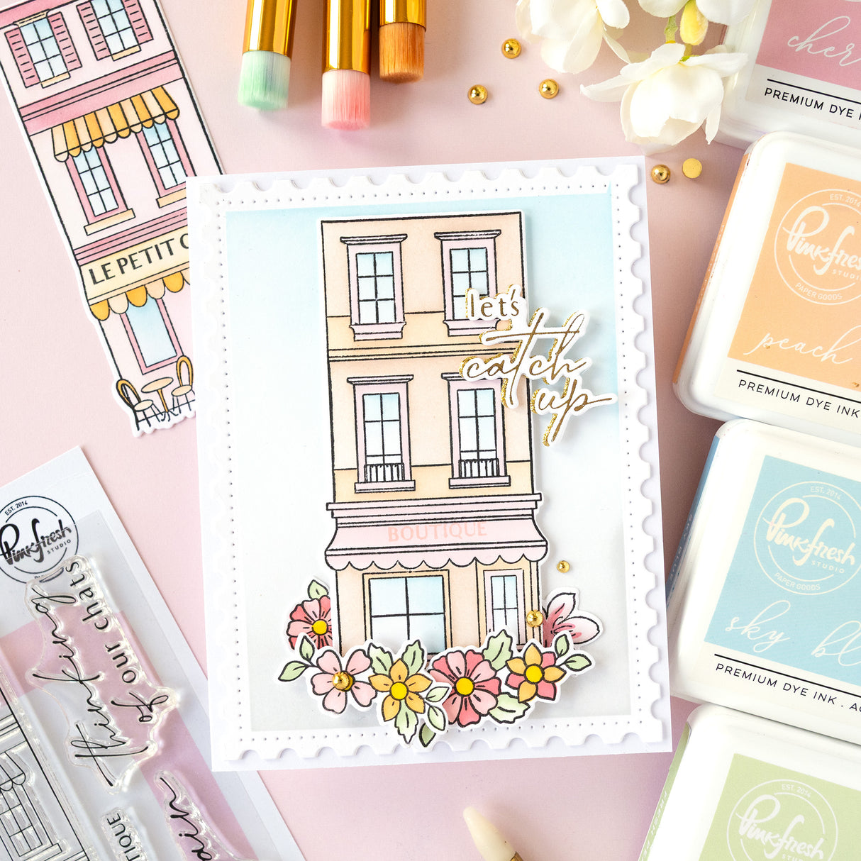 Pinkfresh Studio Fragrance Notes Stamp, Die & Stencil Bundle