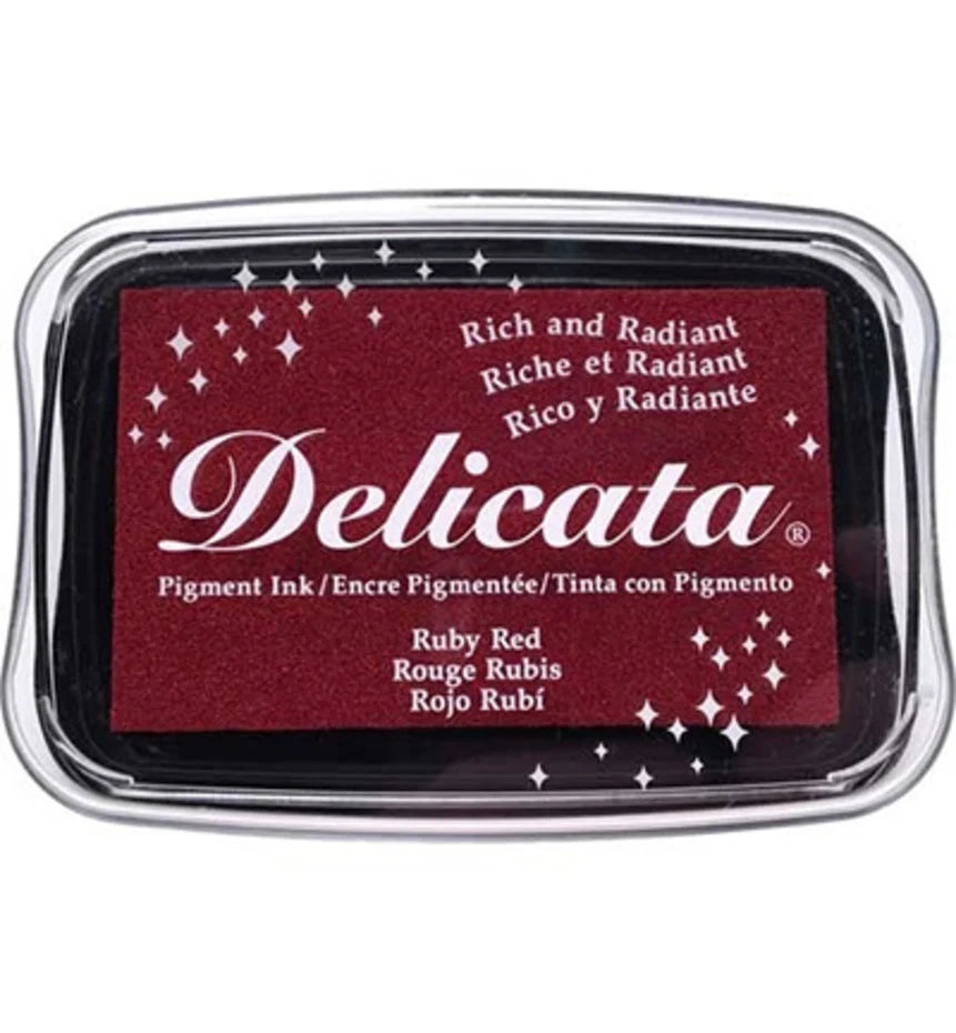 Tsukineko Delicata Ink Pad Large Ruby Red