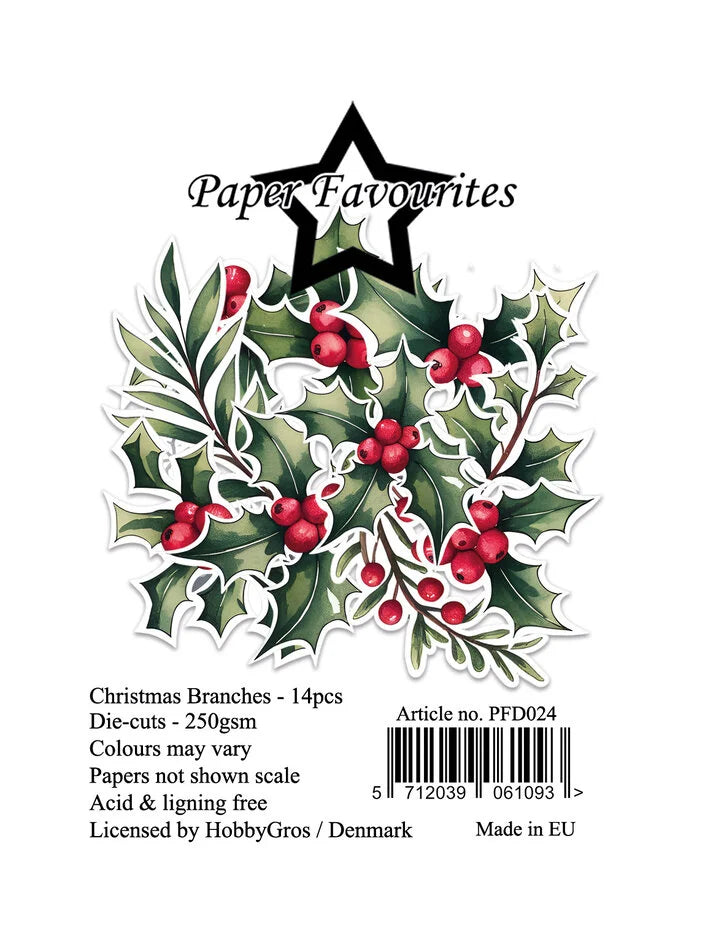 Paper Favourites Die-Cuts A7 Christmas Branches (14pcs) (PFD024)