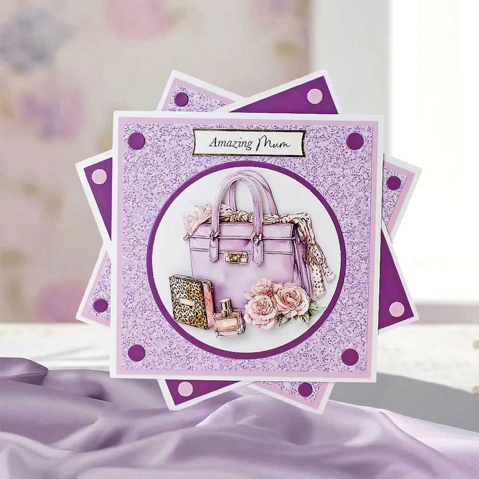 Katy Sue Designs Die Cut Decoupage - Lavender Luxe Glamour (pack of 3)