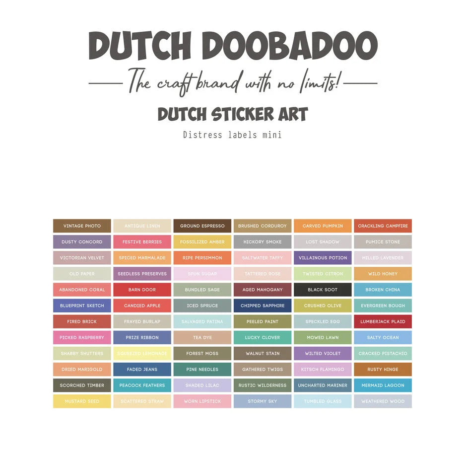 Dutch Doobadoo Dutch Sticker A5 Mini Distress Labels (491.200.039)