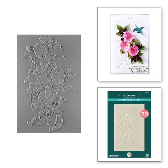 Spellbinders Petunia Cascade 3D Embossing Folder from the Summer Solstice Garden Collection by Susan Tierney-Cockburn