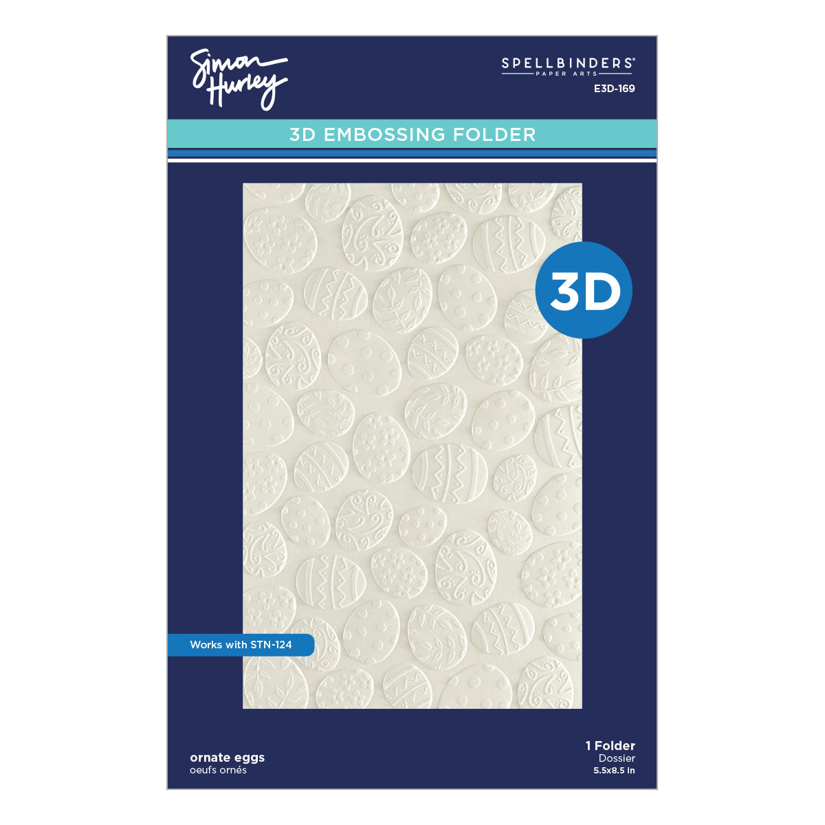 Spellbinders Ornate Eggs 3D Embossing Folder (Simon Hurley)