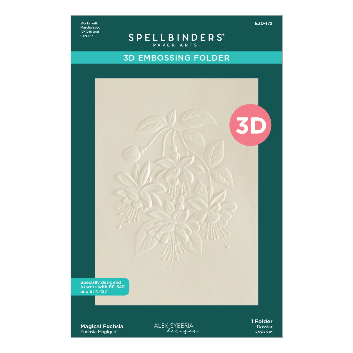 Spellbinders Magical Fuchsia 3D Embossing Folder