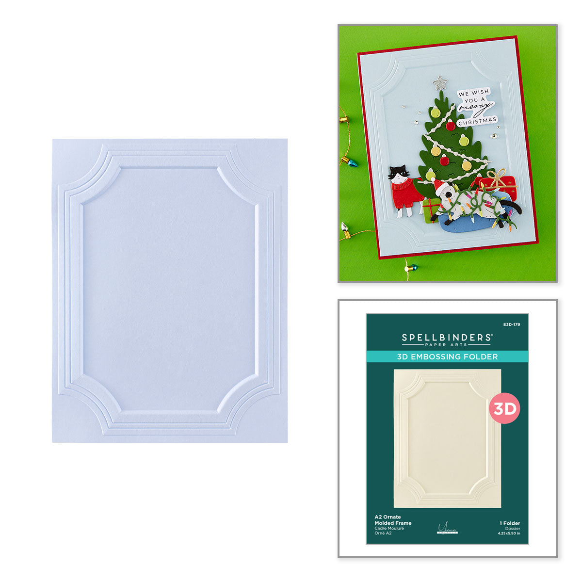 Spellbinders A2 Ornate Molded Frame 3D Embossing Folder by Yana Smakula