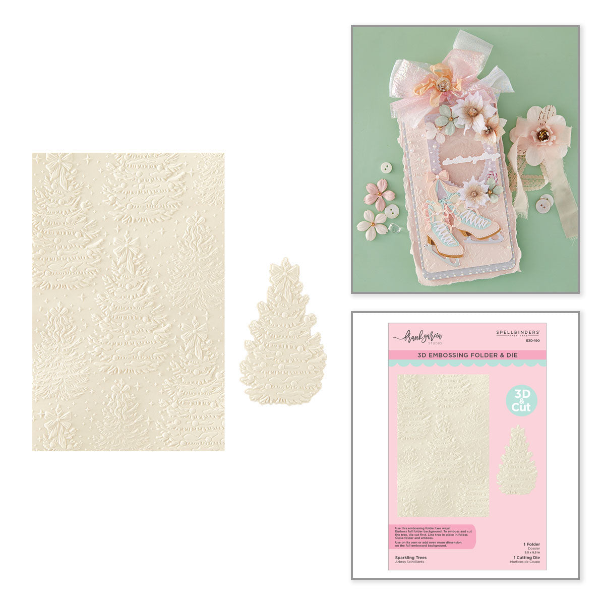 Spellbinders Sparkling Trees 3D Embossing Folder by Frank Garcia