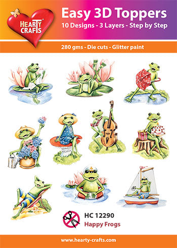 Hearty Crafts Easy 3D - Happy Frogs