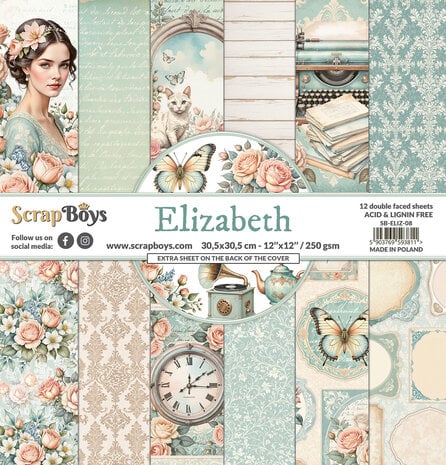 ScrapBoys Elizabeth 12x12 Inch Paper Pad (SB-ELIZ-08)