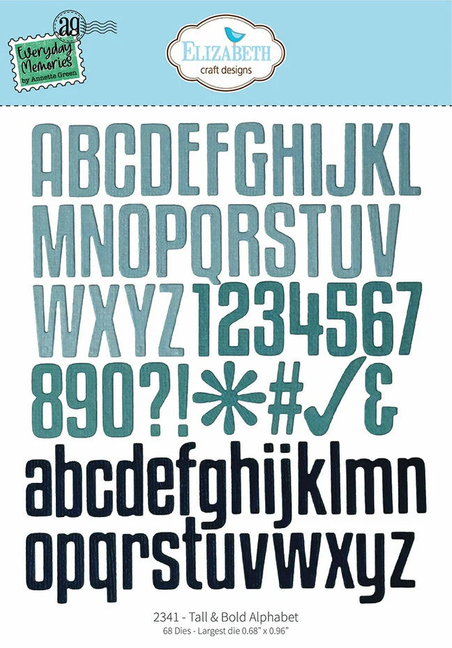 Elizabeth Craft Designs Delightful Discovery Die Tall & Bold Alphabet (2341)