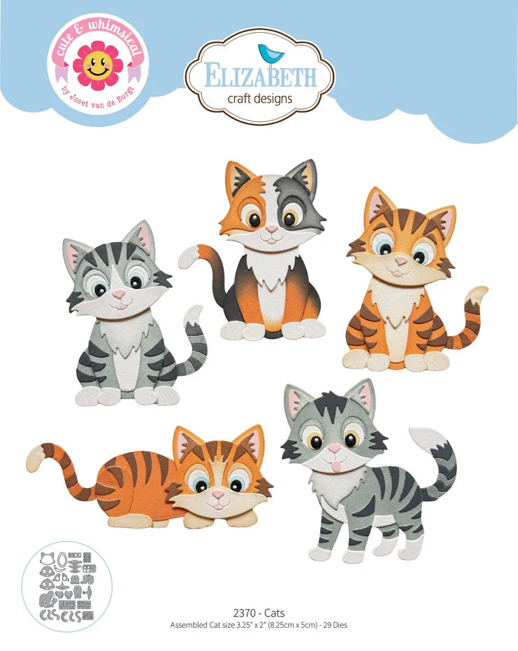 Elizabeth Craft Designs Meet the Cats Die Cats by Cute & Whimsical - 2370