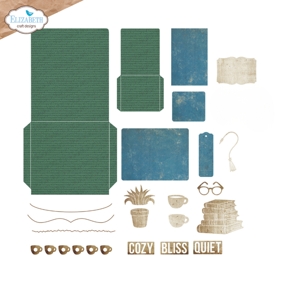 Elizabeth Craft Designs Rest & Relaxation Die Library Pockets & Accessories