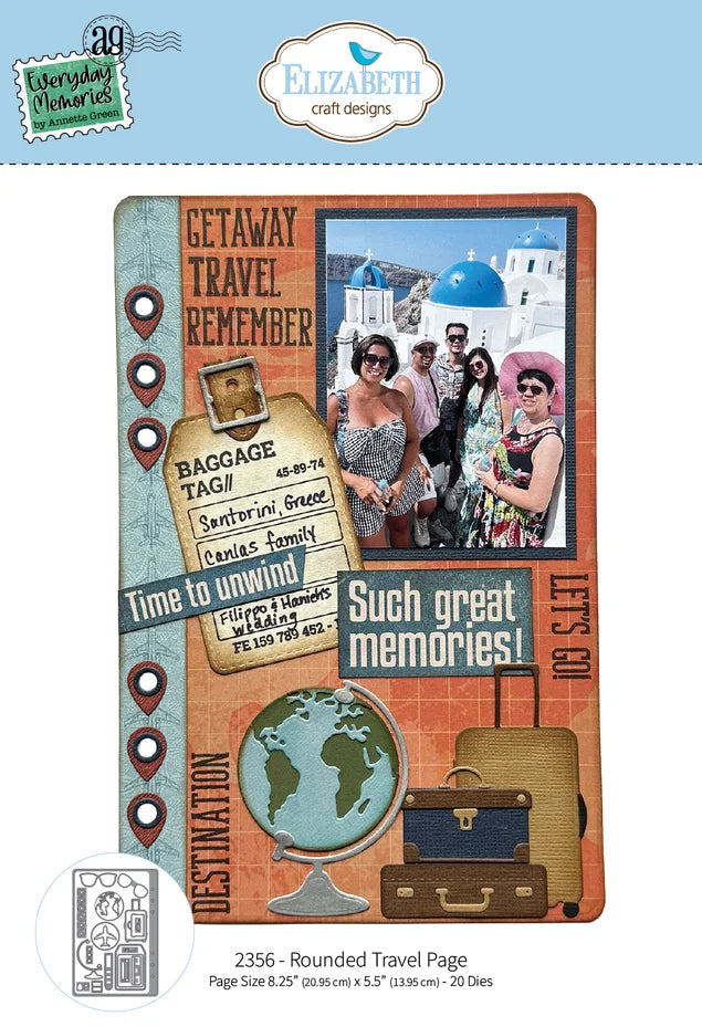 Elizabeth Craft Designs Rest & Relaxation Die Rounded Travel Page