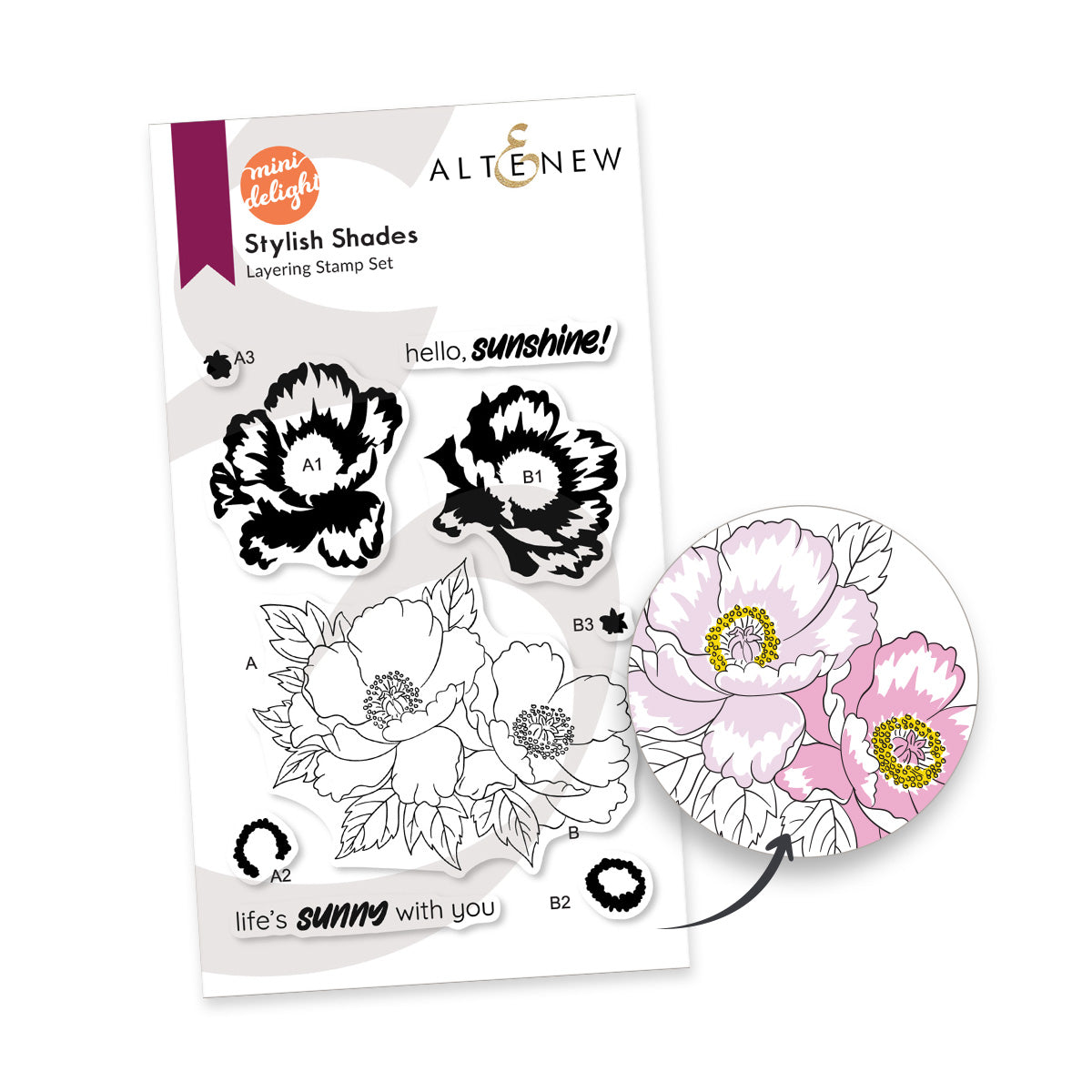 Altenew Mini Delight: Stylish Shades Stamp & Die Set