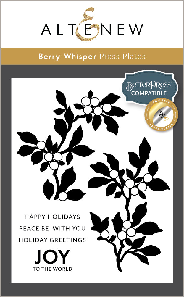 Altenew Berry Whisper - Complete Bundle (press plate & Die)